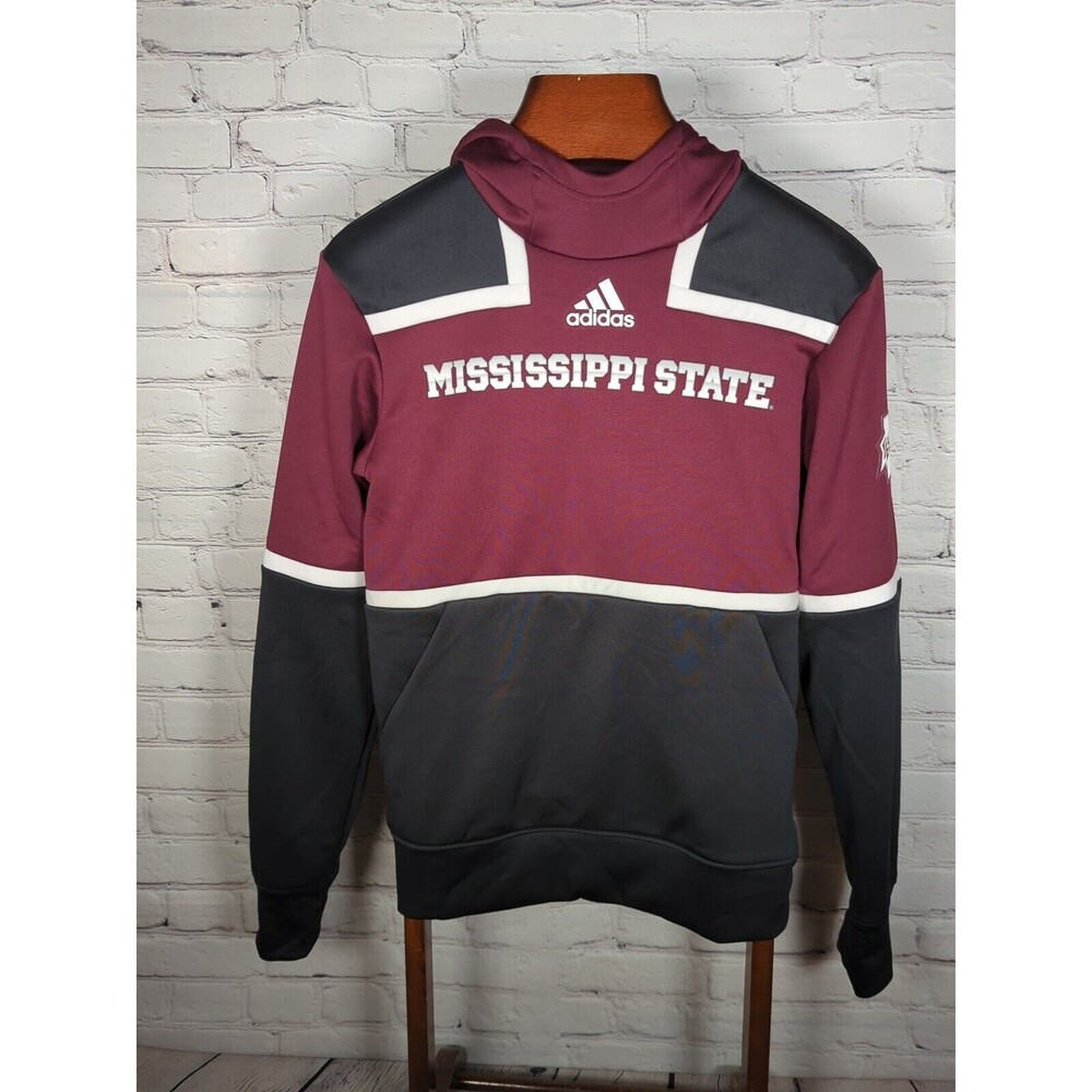 Adidas Aeroready mississippi state bulldogs football hoodie sweatshirt Mens XS